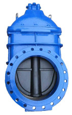 Задвижка чугунная 30ч539р с редуктором и обрезиненным клином (PN10,16 DN350-800)